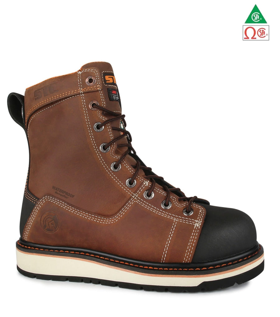 Flat sole steel toe on sale boots